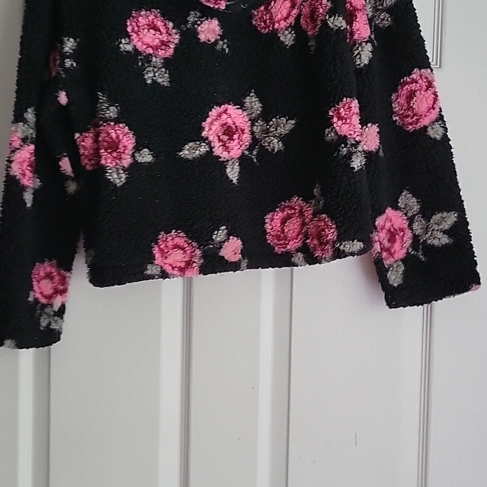 Justice Girl's Sherpa Floral Hoodie